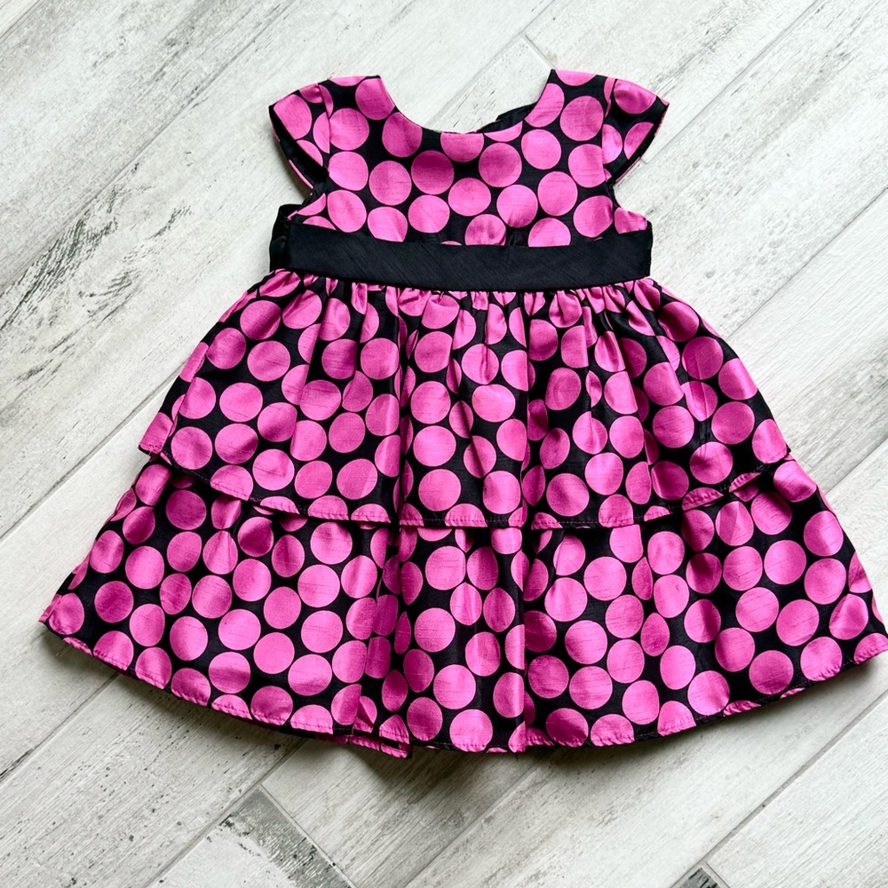 Marmelatta Polka Dot Tiered Party Dress - 24 Months